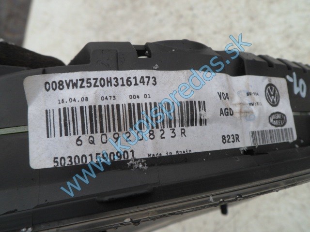 tachometer na vw volkswagen polo, 1,4i 16V, 6Q0920823R